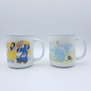 Vintage Disneyland SNOW WHITE and CINDERELLA Mugs